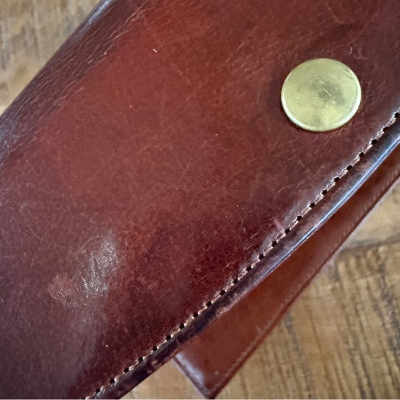 Vintage Coach Long Snap Bi-fold Wallet & Checkbook Cover in British Tan Leather - Picture 16 of 17